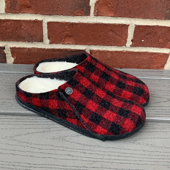 Birkenstock Zermatt Wool Felt Plaid Slipper 37 N - Picture 2 of 11